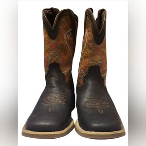 Durango Kids Leather Cowboy Boots Size 2M